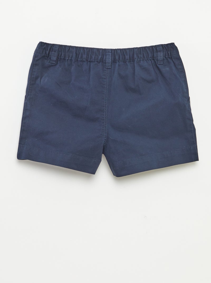 Short uni avec taille ajustable BLEU - Kiabi