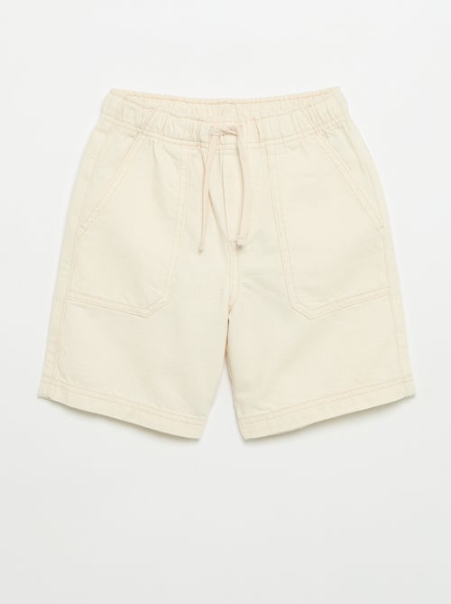 Short uni avec taille élastiquée - Kiabi