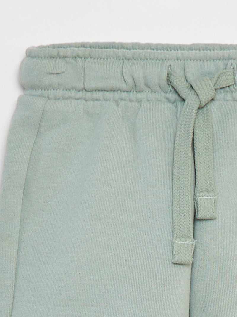 Short uni avec taille élastiquée VERT - Kiabi