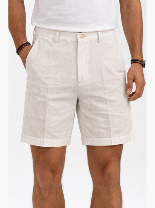 Short uni coton, lin et polyester - Kiabi Short uni coton, lin et polyester - Kiabi