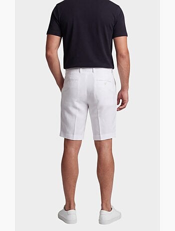 Short uni coton, lin et polyester