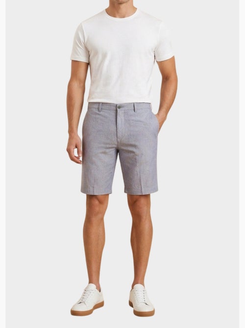Short uni coton, lin et polyester - Kiabi