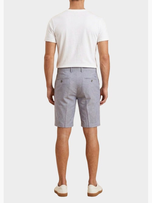 Short uni coton, lin et polyester - Kiabi