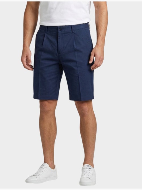 Short uni coton, lin et polyester - Kiabi