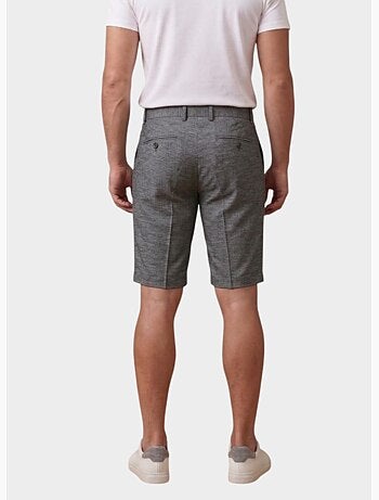 Short uni coton, lin et polyester