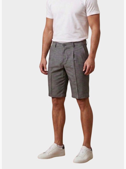 Short uni coton, lin et polyester - Kiabi