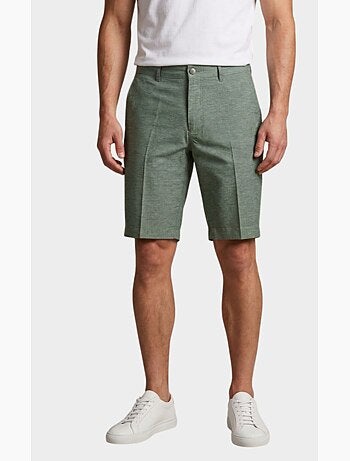 Short uni coton, lin et polyester
