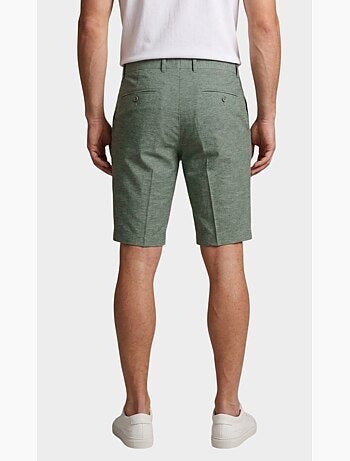 Short uni coton, lin et polyester