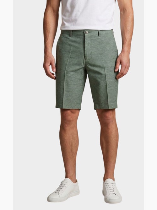 Short uni coton, lin et polyester - Kiabi
