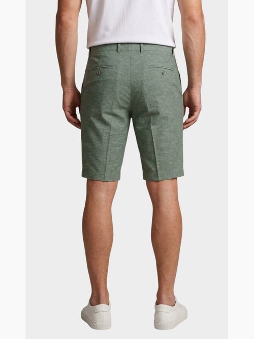 Short uni coton, lin et polyester - Kiabi