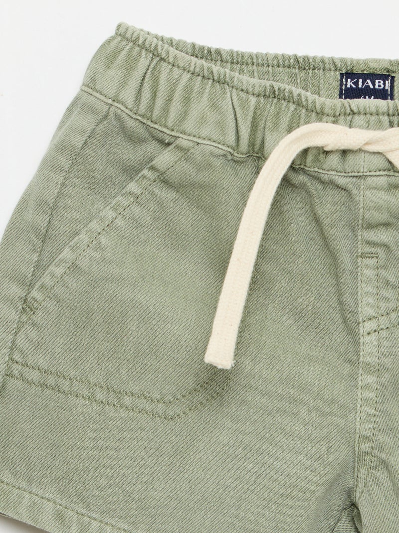 Short uni denim Vert - Kiabi