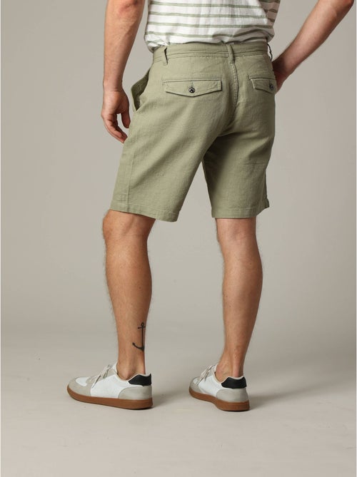Short uni en coton avec braguette à fermeture à glissière 'Deeluxe' - Kiabi