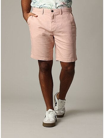 Short uni en coton avec braguette à fermeture à glissière 'Deeluxe'