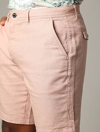 Short uni en coton avec braguette à fermeture à glissière 'Deeluxe'