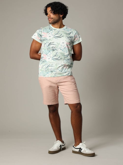 Short uni en coton avec braguette à fermeture à glissière 'Deeluxe' - Kiabi