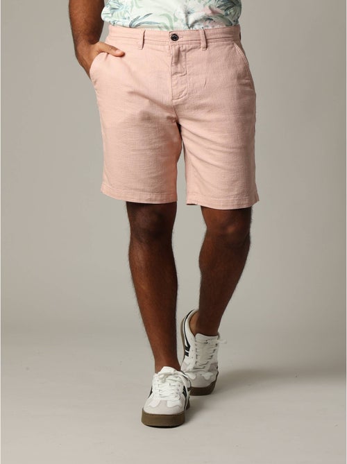 Short uni en coton avec braguette à fermeture à glissière 'Deeluxe' - Kiabi