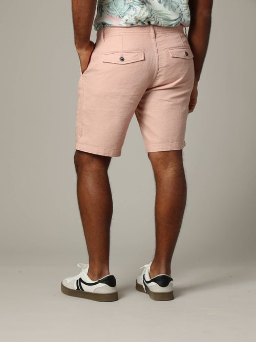 Short uni en coton avec braguette à fermeture à glissière 'Deeluxe' - Kiabi