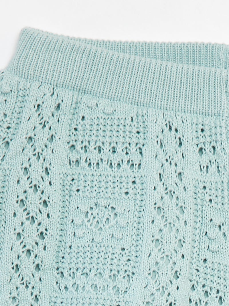 Short uni en crochet VERT - Kiabi