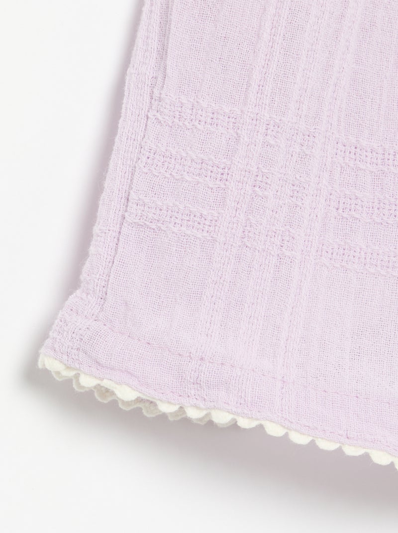 Short uni en dobby Violet - Kiabi