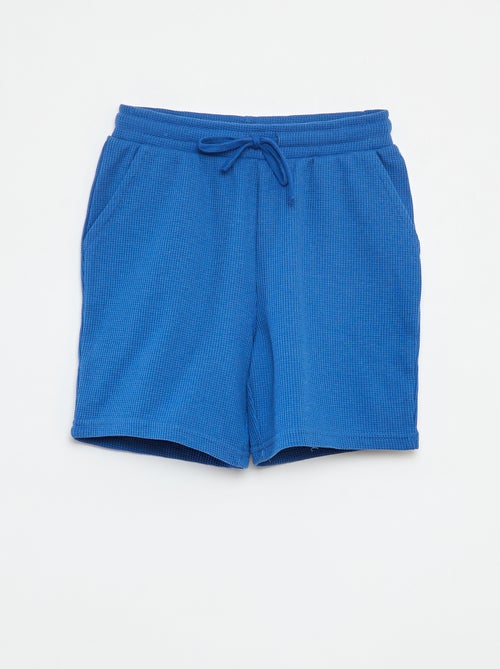 Short uni en maille gaufrée - Kiabi