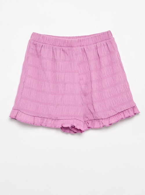 Short uni en maille gaufrée - Kiabi Short uni en maille gaufrée - Kiabi