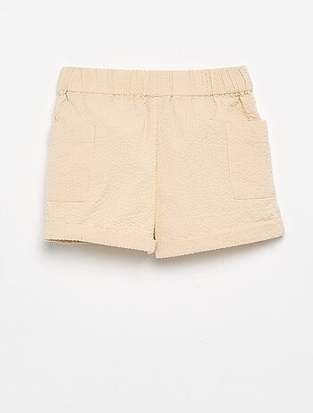 Short uni en seersucker
