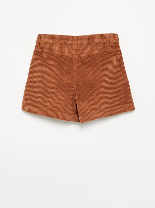 Short uni en velours côtelé - Kiabi