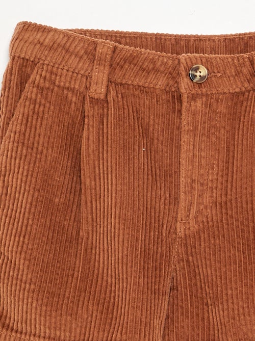 Short uni en velours côtelé - Kiabi