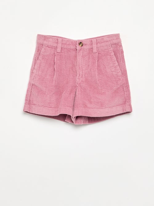 Short uni en velours côtelé - Kiabi