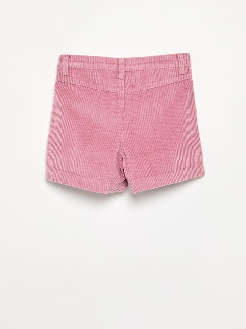 Short uni en velours côtelé - Kiabi