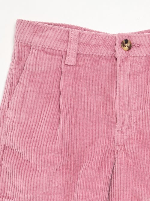 Short uni en velours côtelé - Kiabi