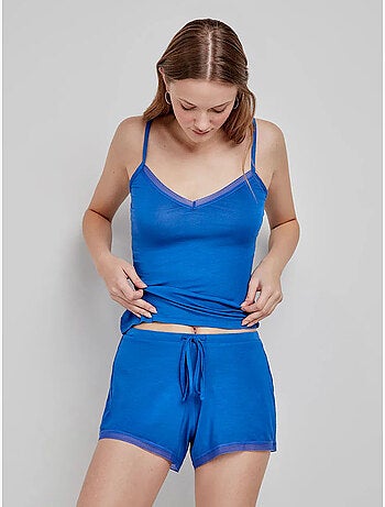 Short uni et ajustable en modal avec détails en dentelle