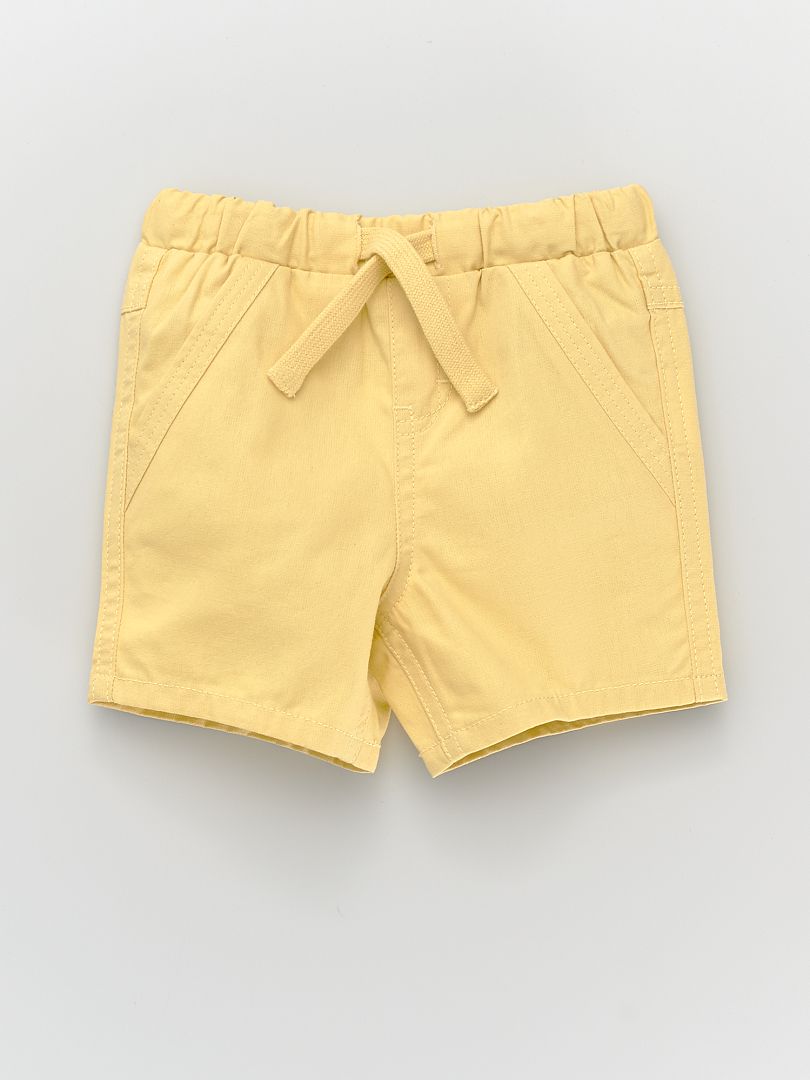 Short uni jaune - Kiabi