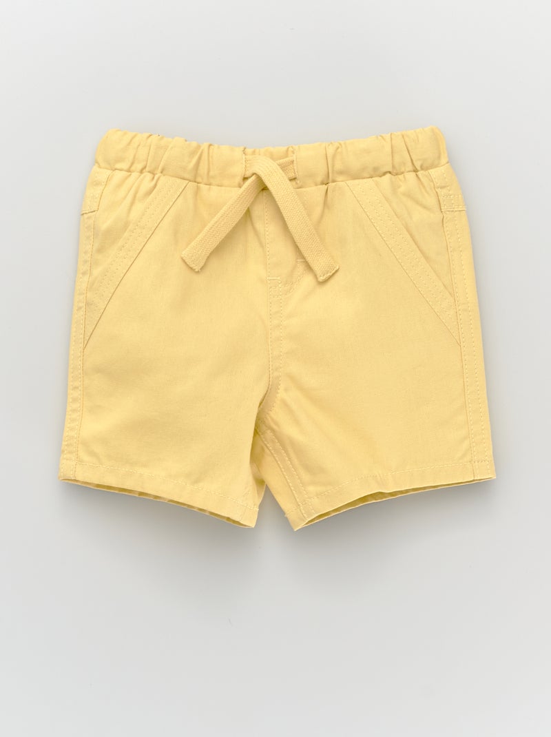 Short uni jaune - Kiabi