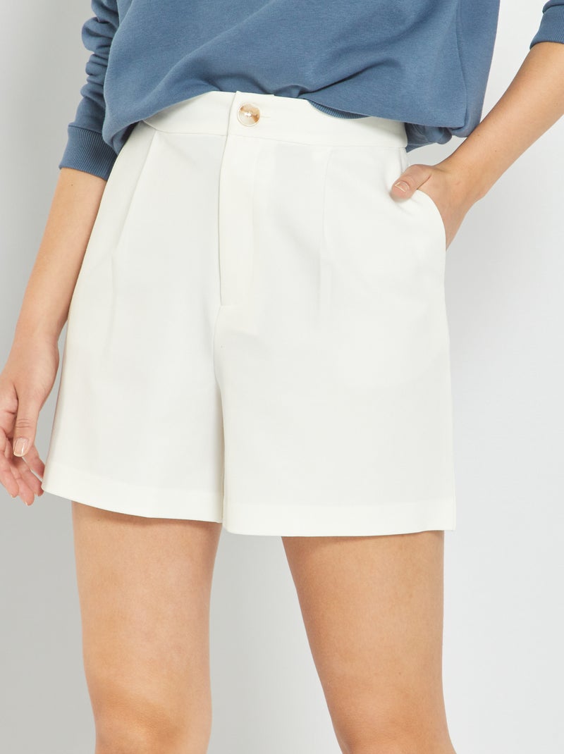 Short uni stretch blanc - Kiabi