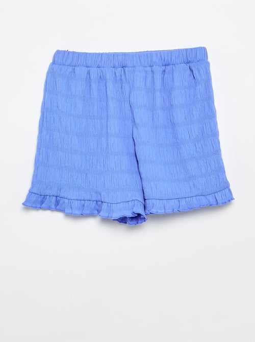 Short unie en maille gaufrée - Kiabi