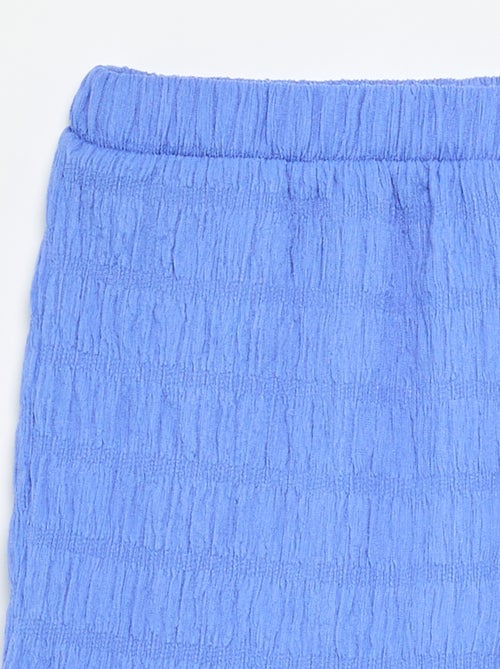 Short unie en maille gaufrée - Kiabi