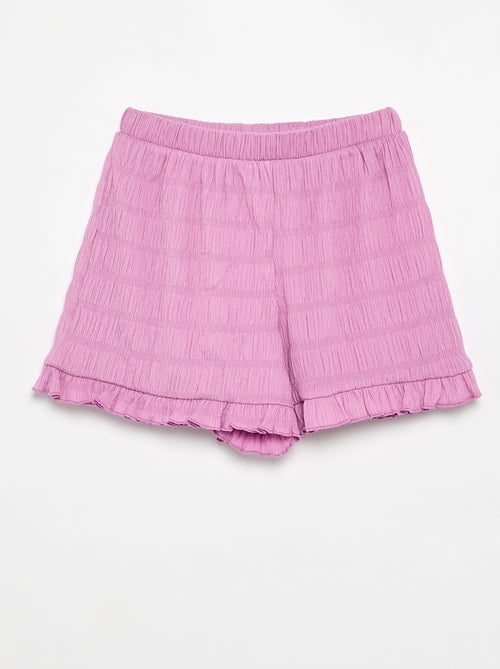 Short unie en maille gaufrée - Kiabi