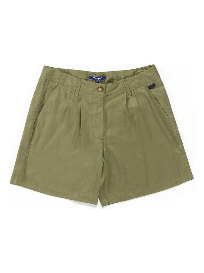 Short Vert Femme Terre de Marins Kaki - Kiabi