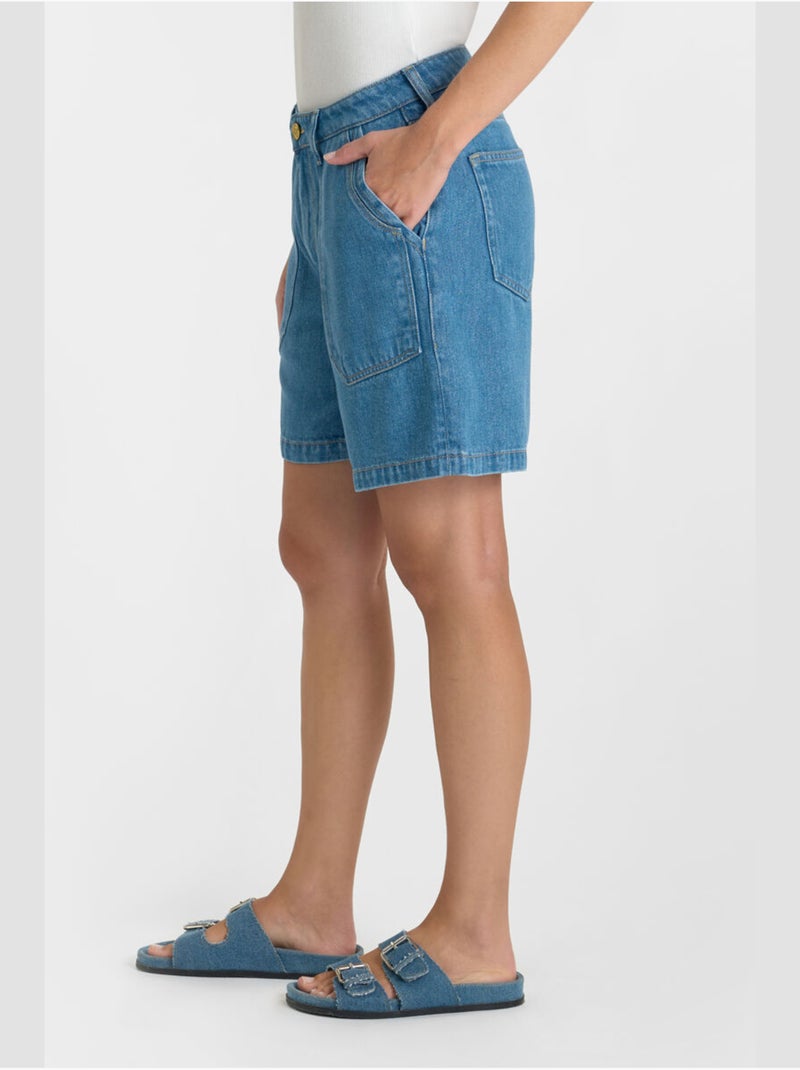 Short VIRVA en jeans 'Le Temps Des Cerises' Bleu - Kiabi