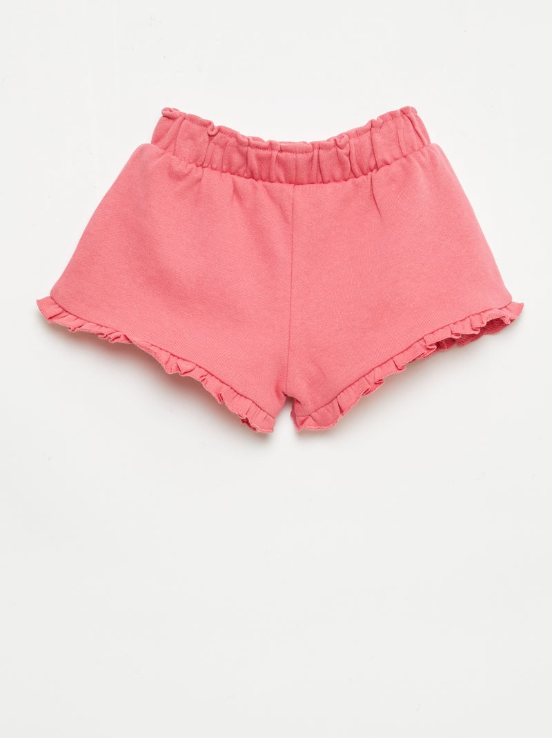Short volanté avec nœud à la taille Fuchsia - Kiabi