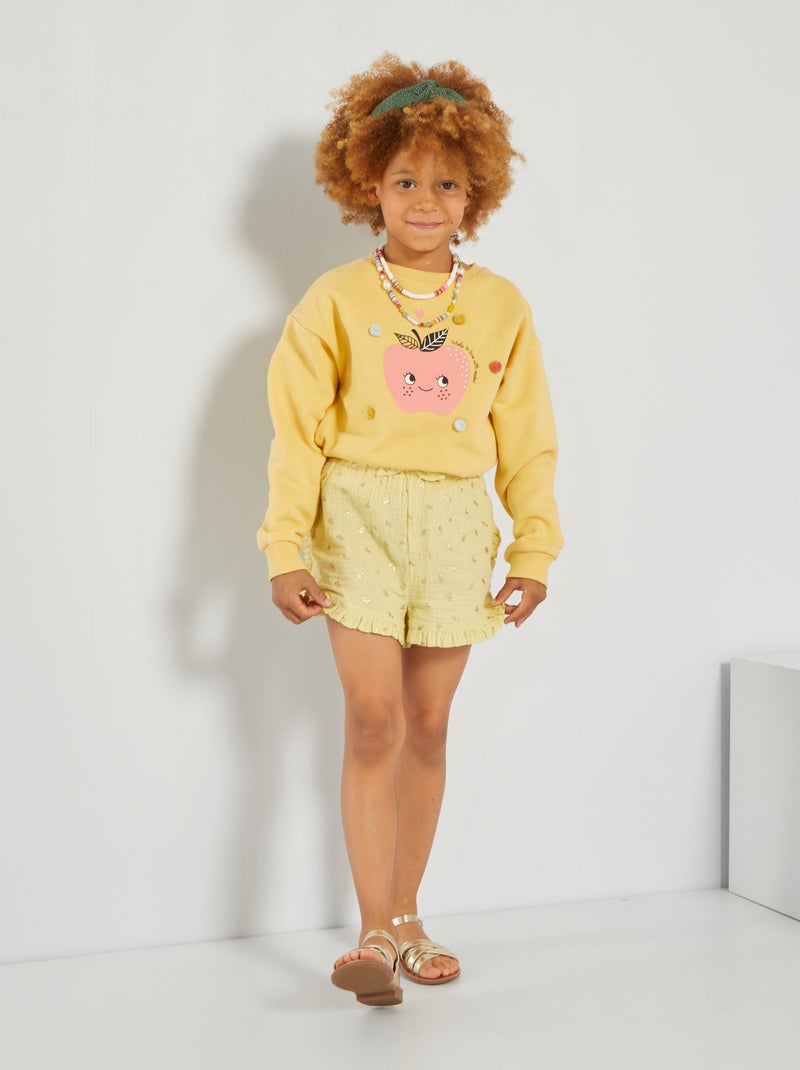 Short volanté JAUNE - Kiabi