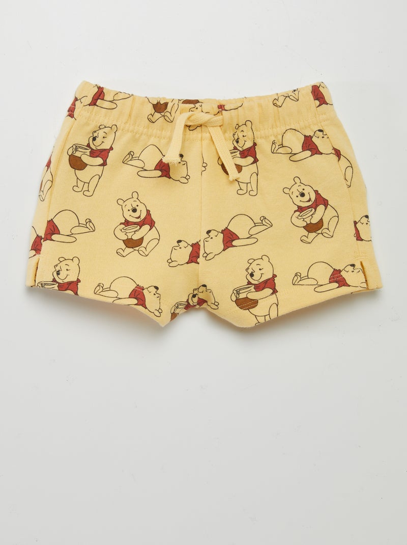 Short 'Winnie' en coton Jaune - Kiabi