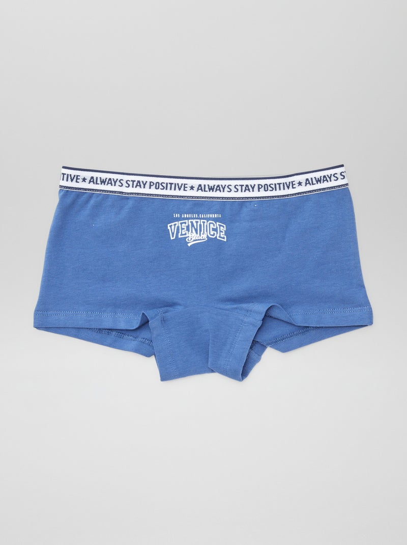 Shorties en jersey - Lot de 3 Bleu/blanc - Kiabi