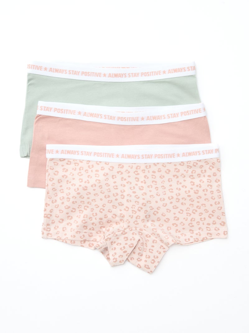 Shorties en jersey - Lot de 3 Rose - Kiabi