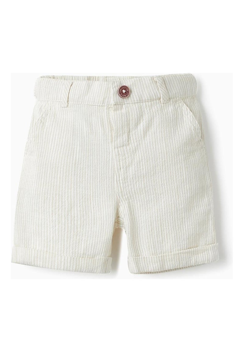 Shorts blancs à rayures beige pour bébé garçon CÉRÉMONIE Beige clair - Kiabi