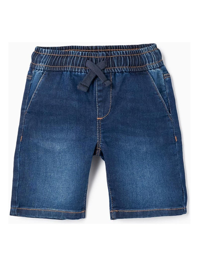 Short De Sport Pour Garçon Borgo - Jaune - Kappa - Coupe Droite - Technologie De Séchage Rapide