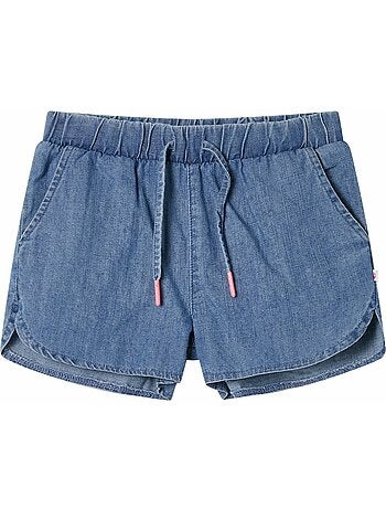 Shorts en coton 100% à taille ajustable élastique - vidaxl