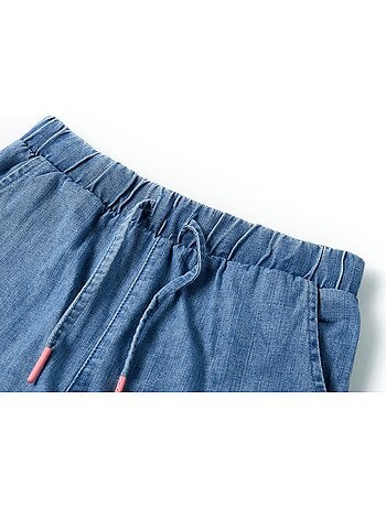 Shorts en coton 100% à taille ajustable élastique - vidaxl
