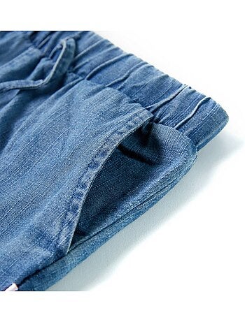 Shorts en coton 100% à taille ajustable élastique - vidaxl